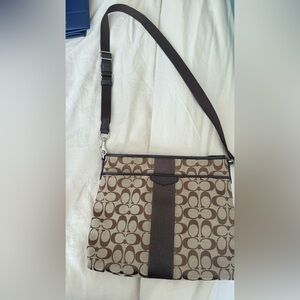 Coach Brown and Tan Messenger Bag